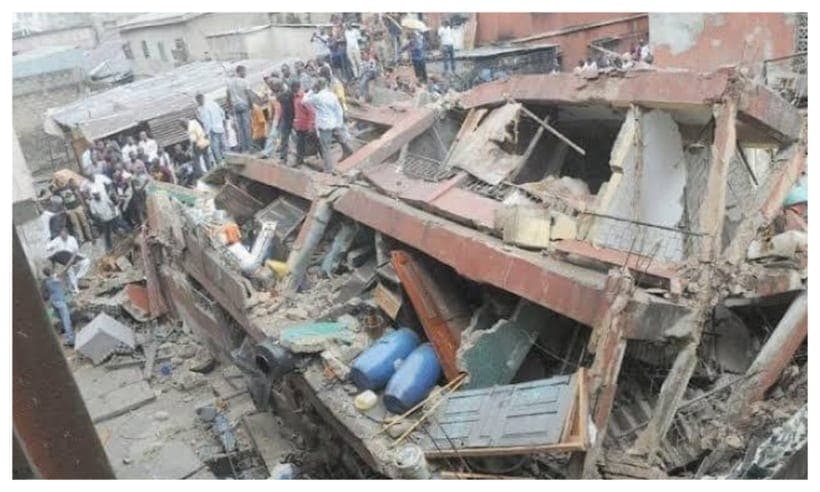 Lagos Building Collapse: One Confirmed Dead, Several Feared Trapped in Fadeyi